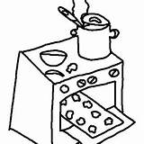 Coloring Oven Stove Pages Getcolorings Getdrawings sketch template