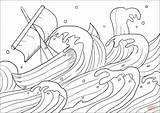 Coloring Storm Sea Pages Violent Jonah Arose Great Wind Lord Sent Printable Openclipart Dot Bible Drawing sketch template
