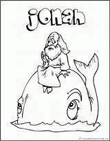 Coloring Bible Story Pages Jonah Whale Popular Preschool sketch template