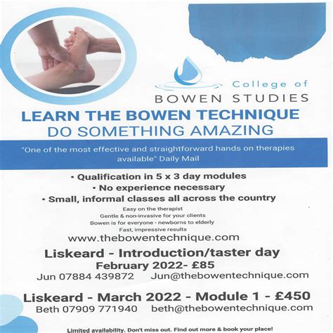 learn  bowen technique liskeard visit