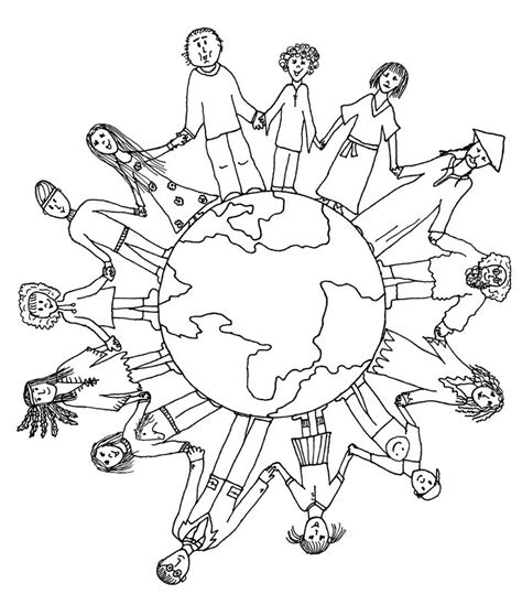 unity  diversity  world coloring sheets  school students