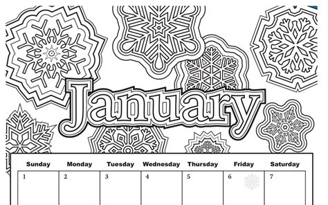 january  coloring pages