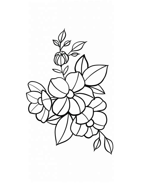 coloring page flowers inktion