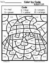 Addition Color Code Fall Math Coloring Sight Worksheets Sheets Pages Subtraction Teacherspayteachers Jenny Lynn Creations Kids Created Halloween Words sketch template