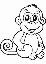 Colorear Para Monos Monkey sketch template