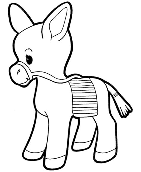coloring pages  animals donkeys coloring sheet  kids