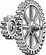 Gears Gear Drawing Steampunk Clipart Mechanical Cogs Etc Clip Drawings Wheel Cog Gif Witton Usf Edu Vintage Half Meshed Spur sketch template