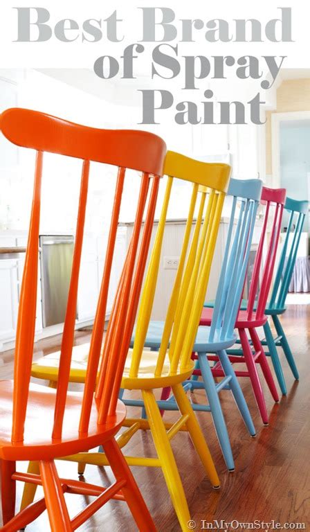 furniture makeover spray painting wood chairs