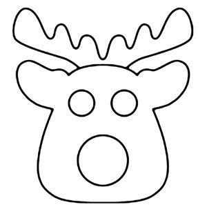 reindeer head template clipart