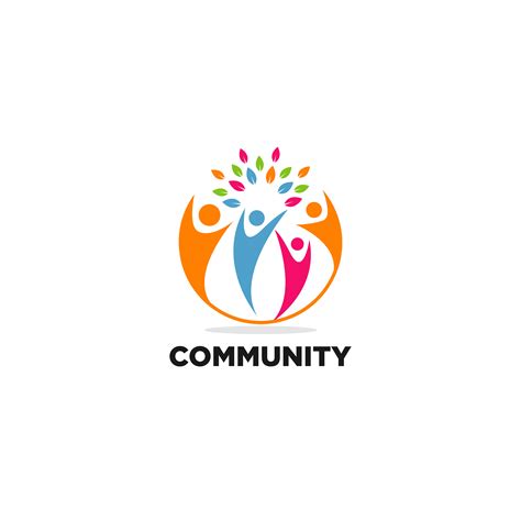 community logo  vector art  vecteezy