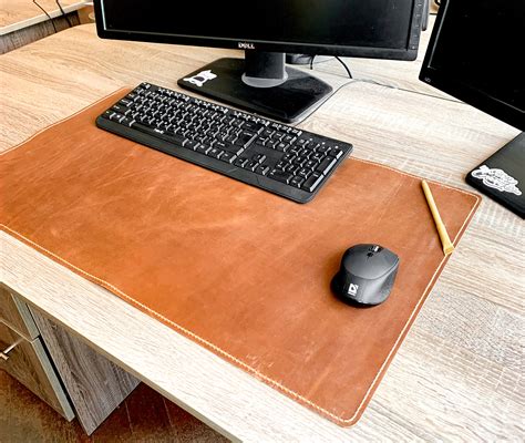 cm personalized leather desk pad leather desk pad etsy