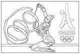 Paris Coloring 2024 Olympic Games Gymnastic Olympics Pages Sport Adult sketch template
