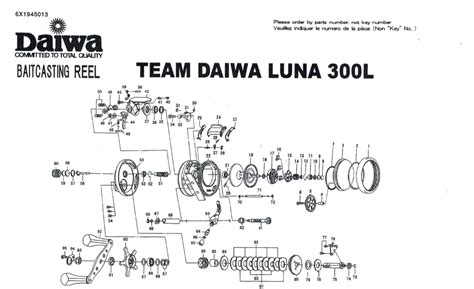 team daiwa luna     schematics  complete fishing reels schematics