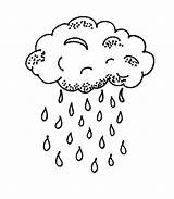 Coloring Pages Clouds Cloud Rain Clip Library Clipart sketch template
