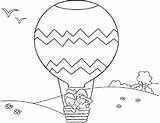 Coloring Air Balloon Hot Pages Kids Balloons Two Print Tk sketch template