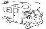 Motorhome Transporte Autobuses Campervan Medios Caravana Dash sketch template