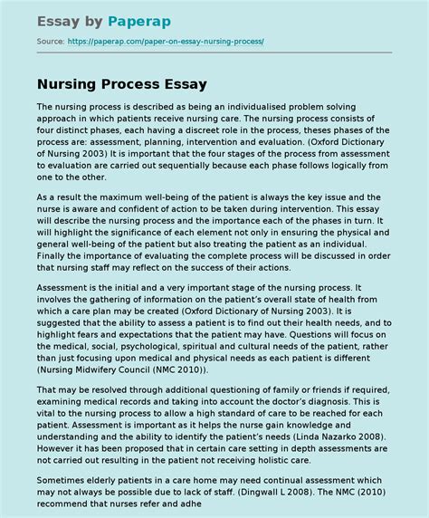 nursing process  essay