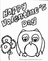 Coloring Valentines Pages Owl Cute Printable Valentine Sheet Kids Printables Calm Need Down Animal sketch template