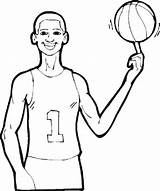 Player Coloring Nba Basketball Drawing Tallest Easy Pages Clipart Spinning Jersey Ball Library Sketch Size Sheet Clip Color Print Typical sketch template