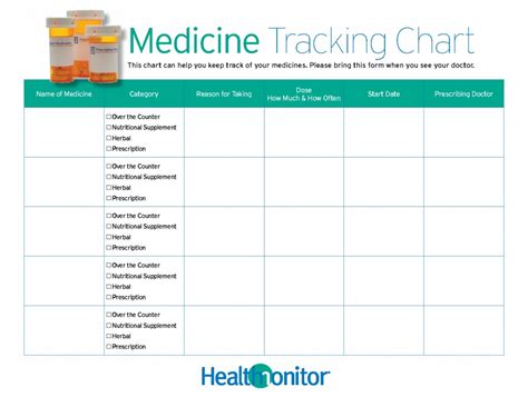 printable medicine daily chart  printable