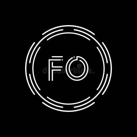 initial letter fo logo design vector template creative linked alphabetical fo logo vector stock