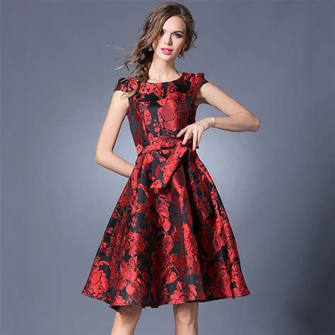 vintage summer dress women luxurious sleeveless floralplus size dresses