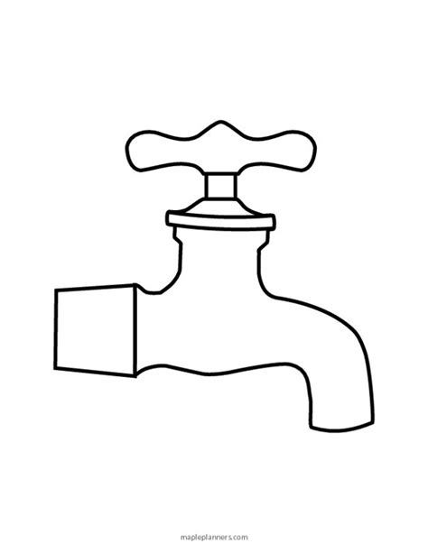 printable faucet tap coloring pages
