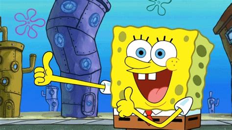 cartoon thumbs up by spongebob squarepants find