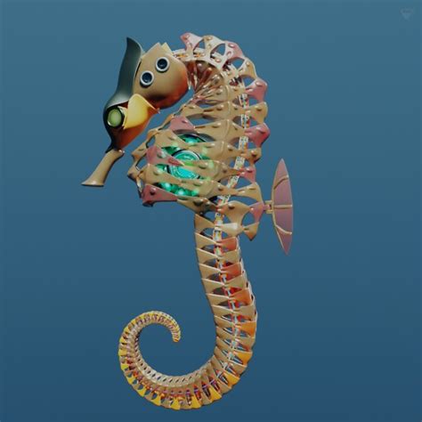 artstation robotic seahorse