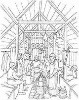 Coloring Longhouse Iroquois Getdrawings Getcolorings Pages sketch template