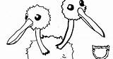 Pokemon Coloring Doduo Pages sketch template