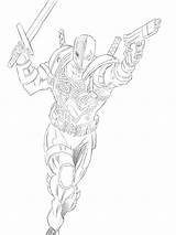 Deathstroke Coloring Pages Pencil Comments Library Clipart Template Line sketch template