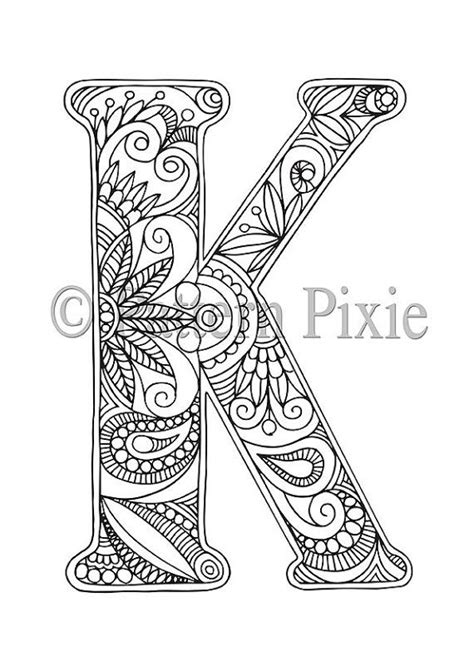 adult coloring pages letter  coloring pages