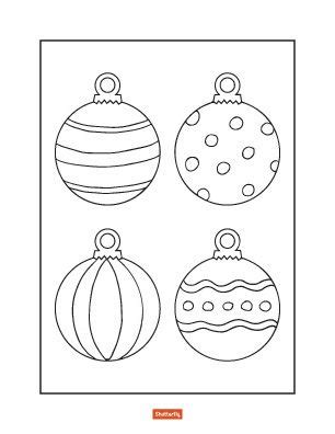 christmas balls pictures  color christmas coloring page  color