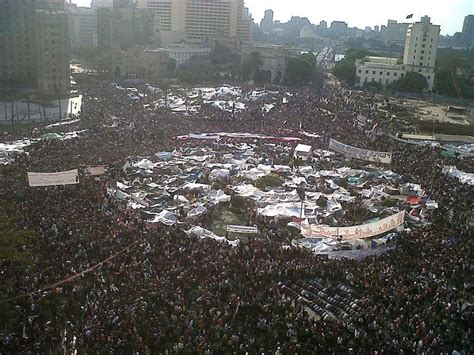 2011 Egyptian Revolution Demonstrators In Cairo S Tahrir Square On 8