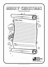 Santa Coloring Letter Claus Christmas Pages Cool Letters Kids Tree Merry sketch template