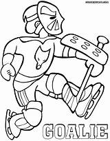 Coloring Pages Hockey Goalie sketch template