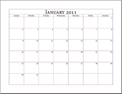 simple  page calendar