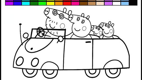 peppa pig coloring pages car   thousand pictures