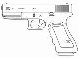 Glock Coloring Drawings Pages Drawing Gun Pistol Guns 17 18 Line Sketch Template Draw Tattoo 9mm Hand Templates Sketches Armas sketch template