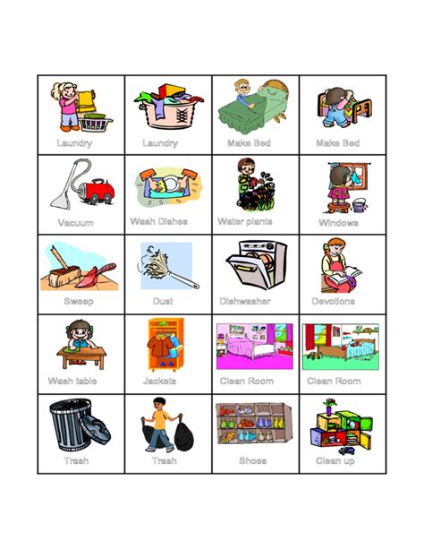 toddler chore clip art bing images chore chart kids chore chart