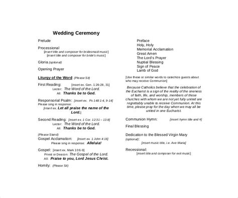 wedding ceremony templates    indesign format