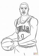 Coloring Nba Pages Curry Basketball Stephen Players Durant Print Drawing Kevin James Rose Lebron Derrick Steph Player Color Jordan Michael sketch template