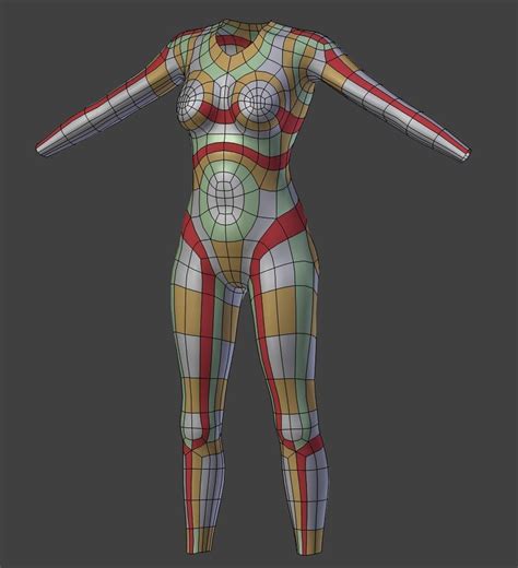 resultado de imagen de female body topology blender 3d modelos low