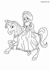 Prinzessin Pferd Malvorlage Ausmalbilder Principessa Cavallo Horseback Mewarnai Hexen Hexe sketch template