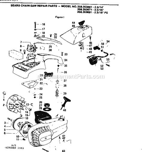 craftsman  cc chainsaw parts diagram