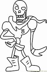 Coloring Undertale Pages Papyrus Sans Bold Popular Getdrawings Getcolorings sketch template