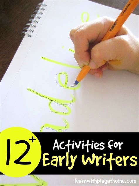 learn  write  activities  early writers learning  write