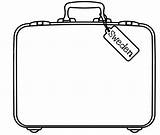 Suitcase Clipart Clip Template Sweden Coloring Printable Open Luggage Tag Travel Outline Case Cliparts Activities Drawing Blank Around Pages Dishes sketch template