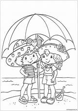 Strawberry Shortcake Coloring Pages Kleurplaten Summer Ball Printable Invitations Cartoons Birthday Beach Meisjes Seasons Nature Voor Nl Peuters sketch template